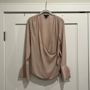 Trouvé blush wrap blouse